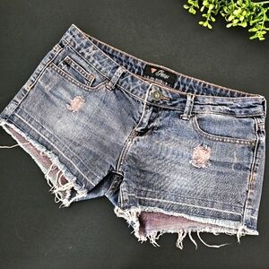 Vintage Guess 100% Cotton Women’s Shorts Blue Wash Denim Cut Offs Size 28